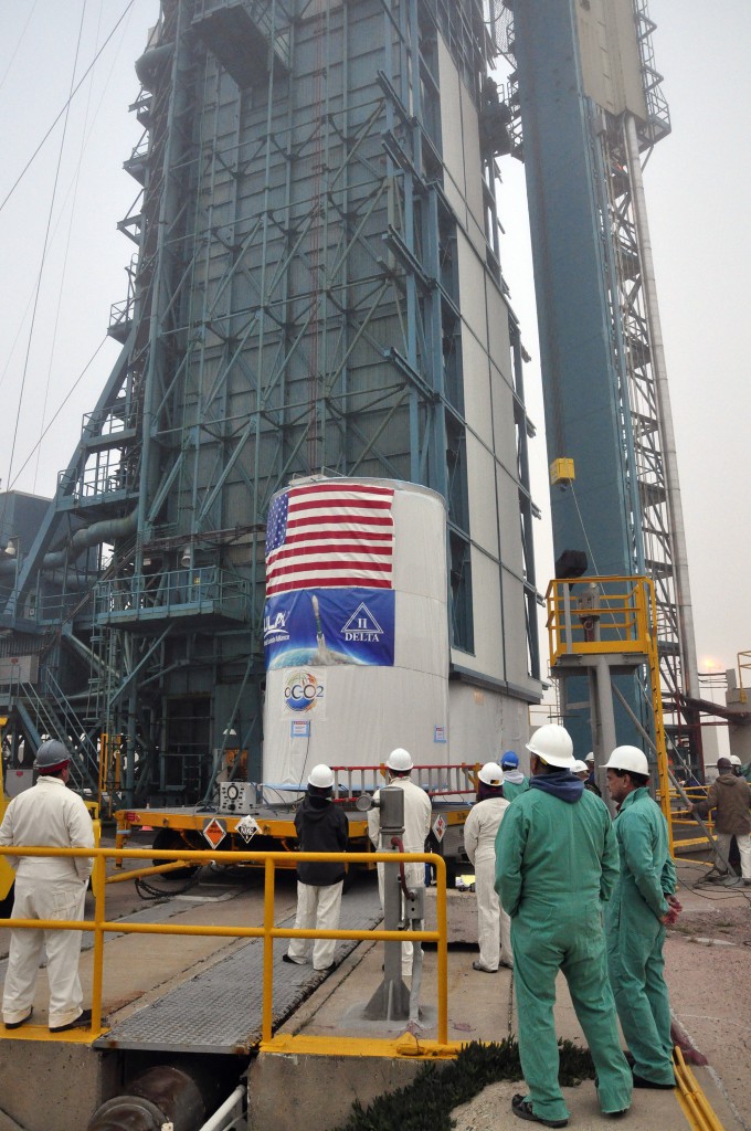 File image of payload hoist at launch pad. Credit: NASA