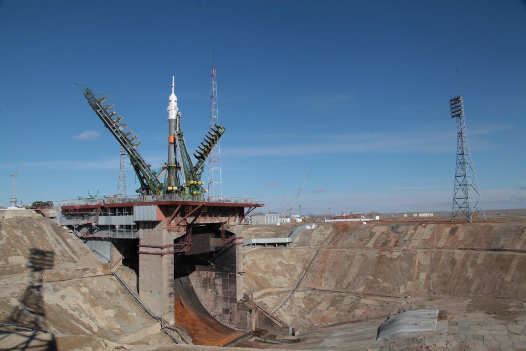 Padalka, Kelly and Kornienko will ride the Soyuz TMA-16M spaceship into orbit Friday. Credit: Roscosmos