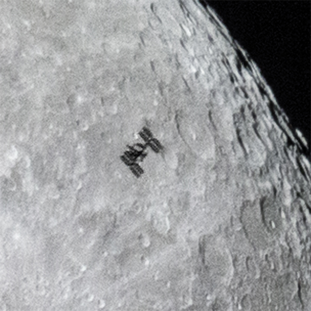 international space station moon