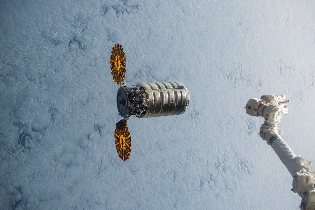 The most recent Cygnus arrived at the space station in December. Credit: NASA