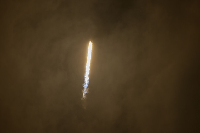 The Falcon 9 rocket reaches Mach 1, the speed of sound.