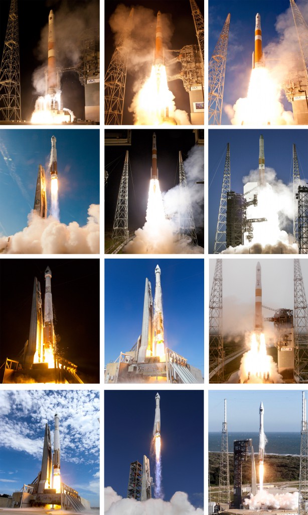 The 12 launches of Block 2F since 2010. Photos by ULA