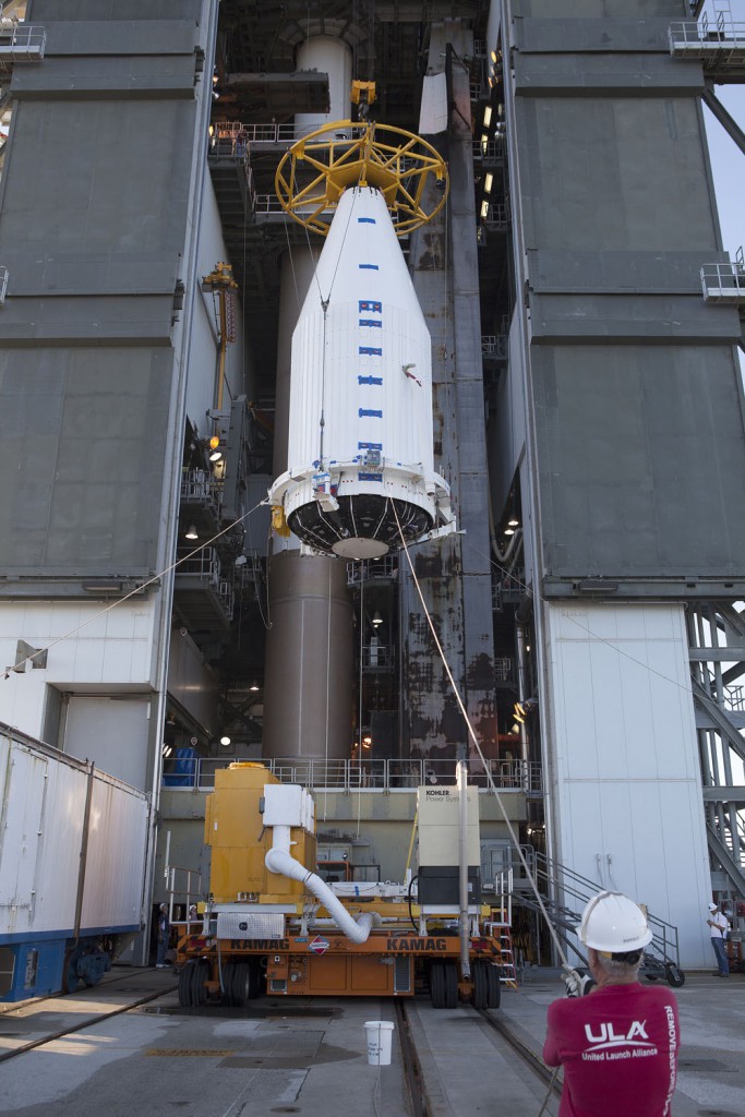 File photo of Cygnus lift atop an Atlas 5. Credit: NASA-KSC