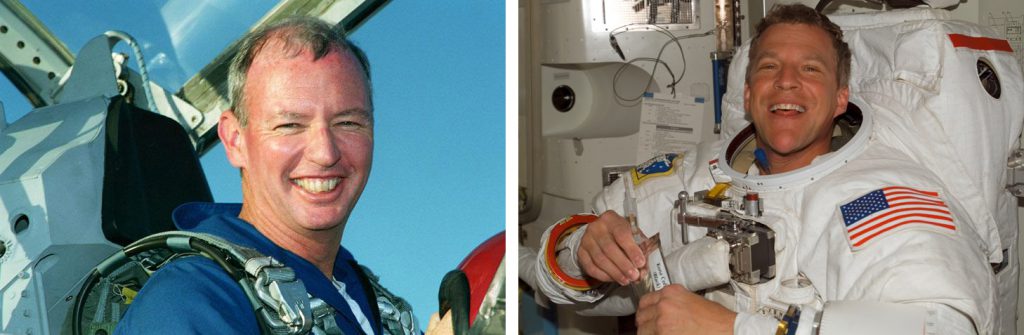 Brian Duffy (left) and Scott Parazynski (right) are the 2016 inductees for the U.S. Astronaut Hall of Fame.