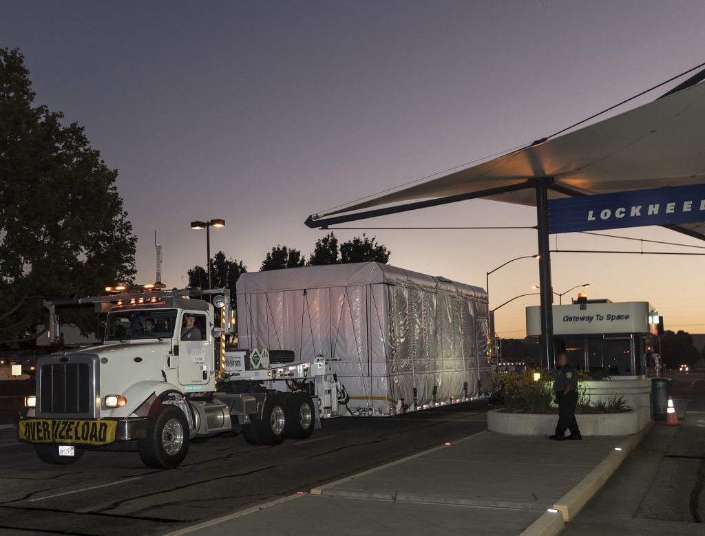 WorldView 4 leaves Sunnyvale. Credit: Lockheed Martin