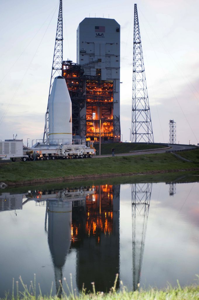 File photo of first GSSAP payload delivery to pad in 2014. Credit: ULA