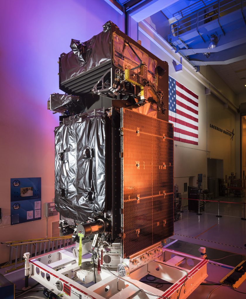 SBIRS GEO Flight 3 in the factory before shipment. Credit: Lockheed Martin