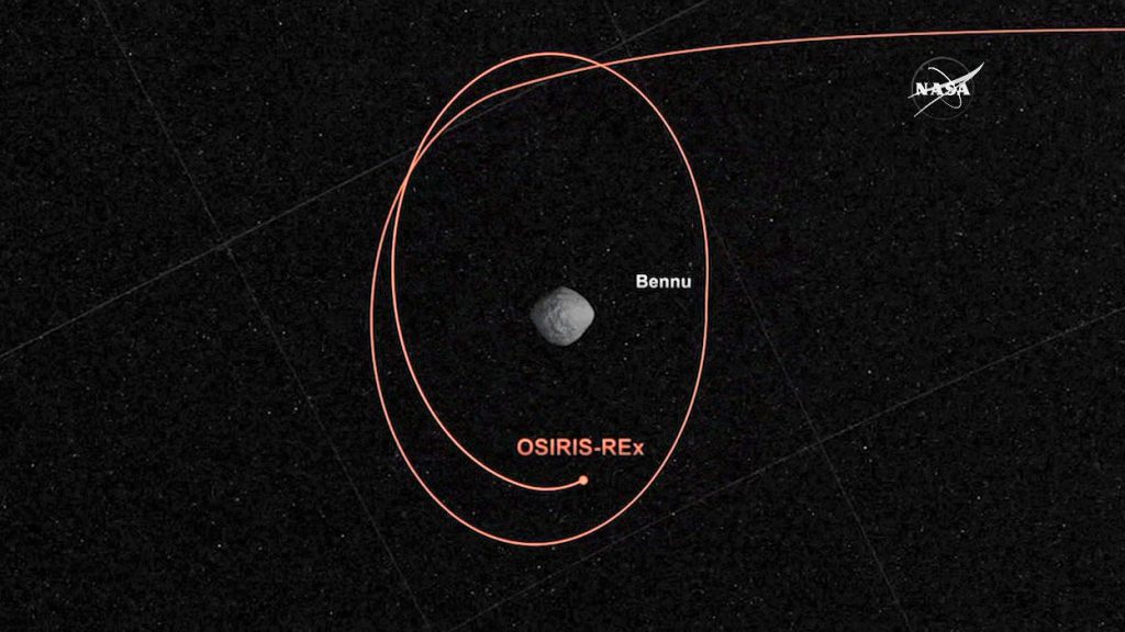 An artist's concept of OSIRIS-REx going into orbit around Bennu. Credit: NASA