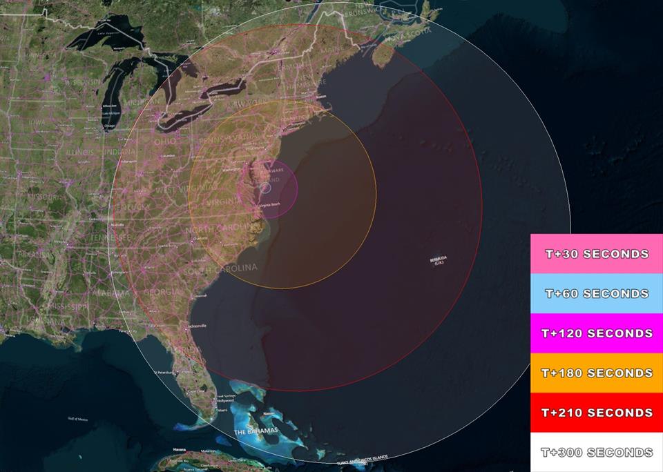 Map Of Spacex Launch Antares Launch Visibility Maps – Spaceflight Now