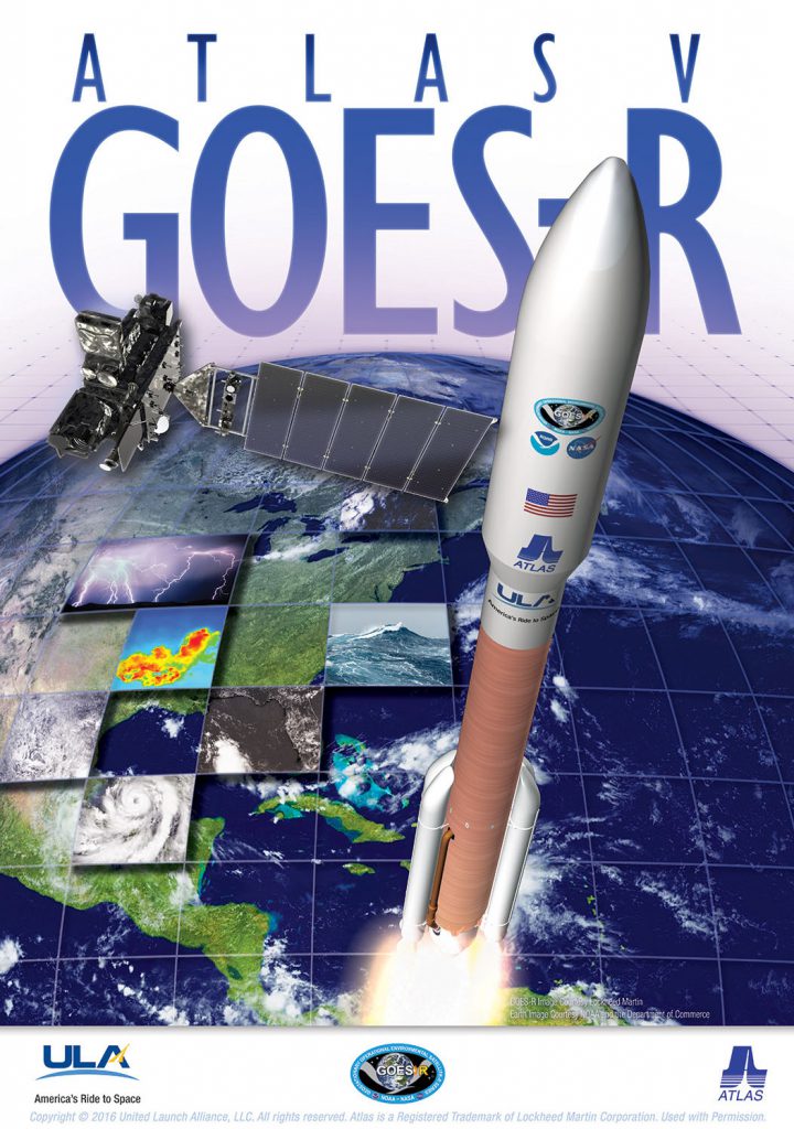 The GOES-R mission poster. Credit: United Launch Alliance