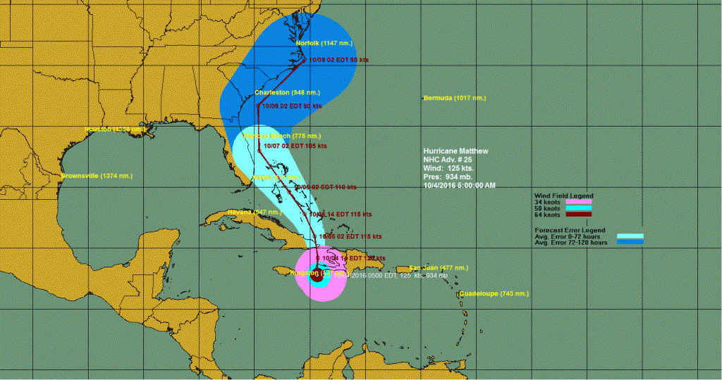 Forecast track from the 45th Space Wing's Weather Squadron.