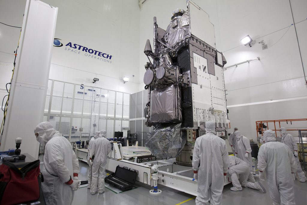 GOES-R in the cleanroom. Credit: NASA-KSC