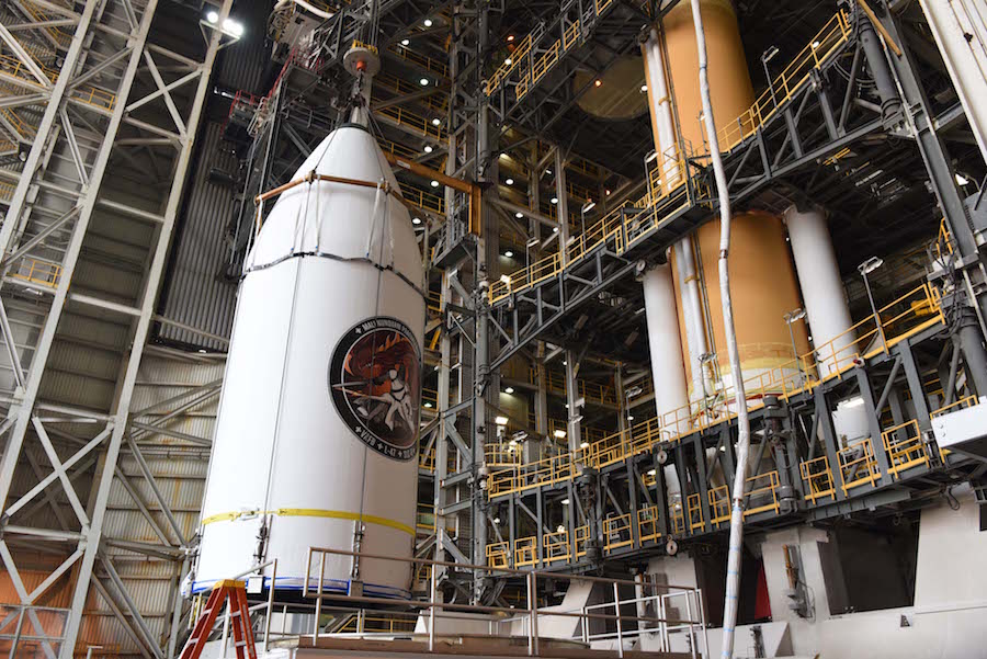 First Delta IV Medium in 5/2 configuration launches from