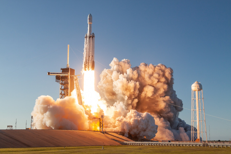 Falcon Heavy's first national security launch slips to October –  Spaceflight Now