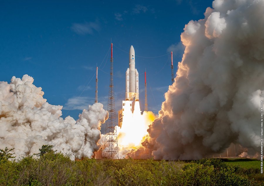 Two Communications Satellites Ride Ariane 5 Rocket Into Geostationary Transfer Orbit Spaceflight Now