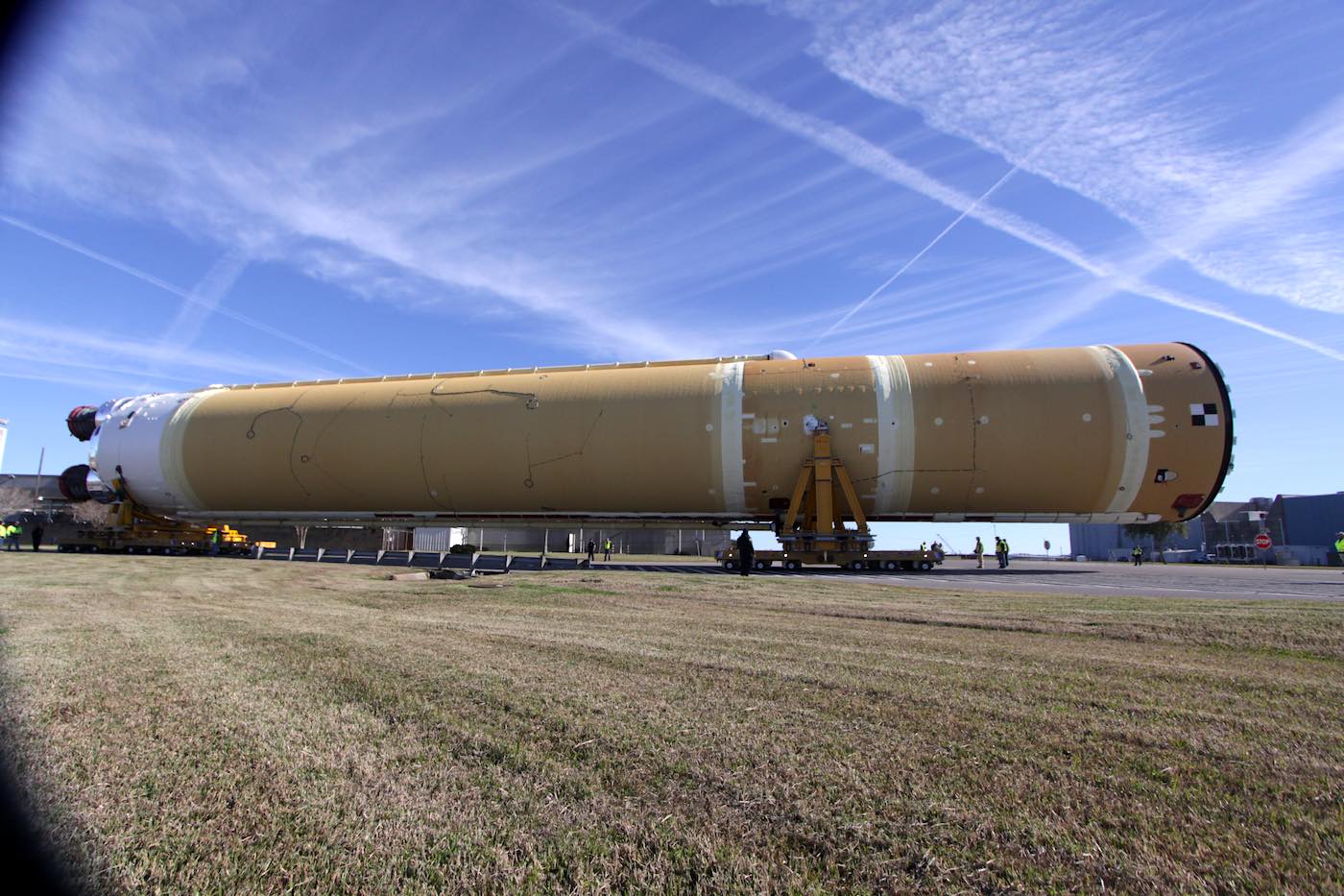 First SLS Core Stage Departs Factory – Spaceflight Now