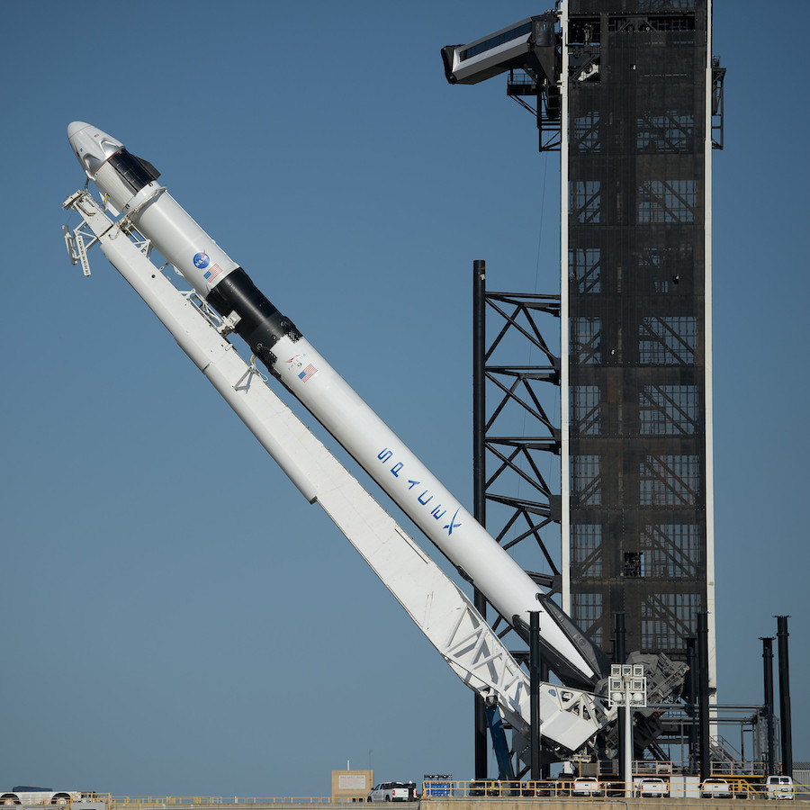 Photos Falcon 9 and Crew Dragon roll out to pad 39A Spaceflight Now