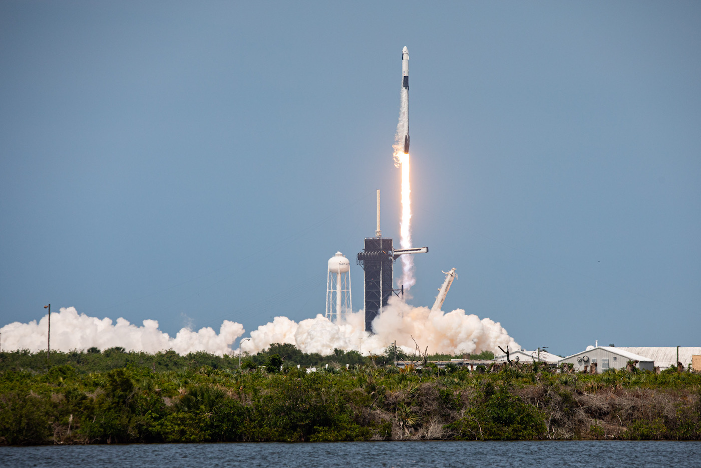 space shuttle taking off into space