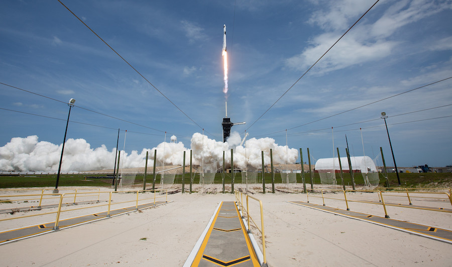 Photos: SpaceX’s First Crewed Mission Launches From Pad 39A ...