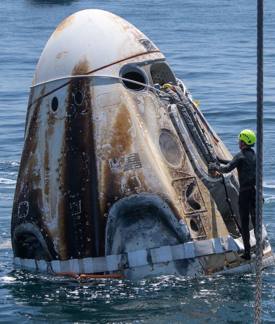 Relive The Final Descent Of Spacexs Crew Dragon Spacecraft Spaceflight Now 2836