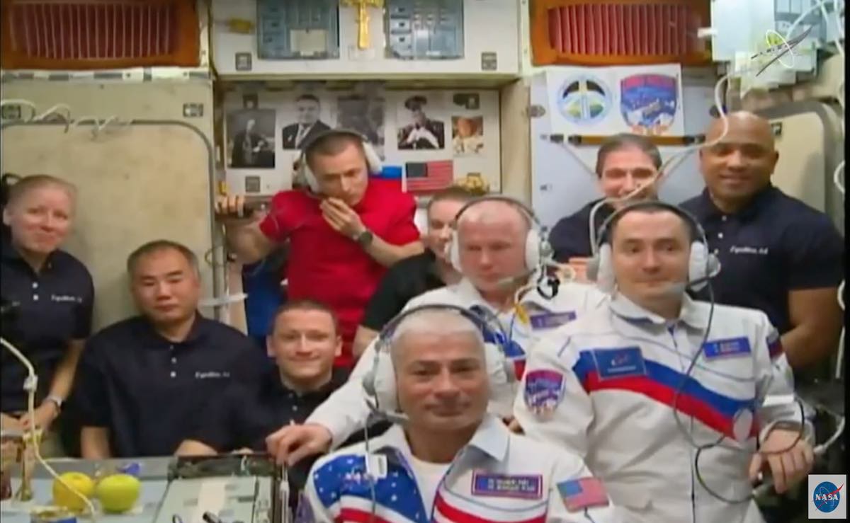 space station crew members