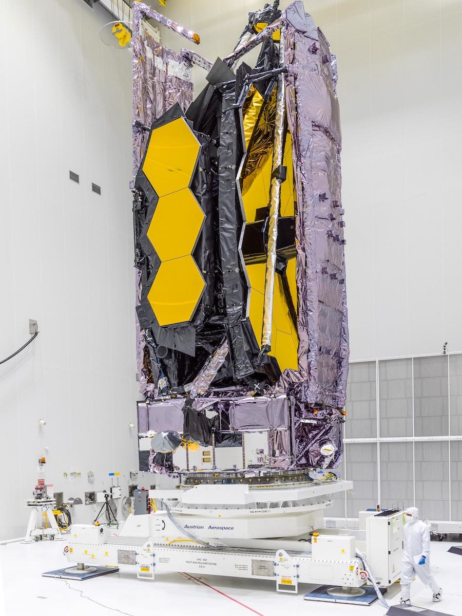 Webb telescope unboxed after shipment to Guiana Space Center