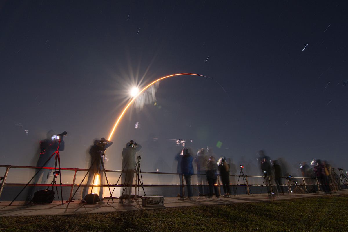 SpaceX rocket lights sky as it carries satellites from California