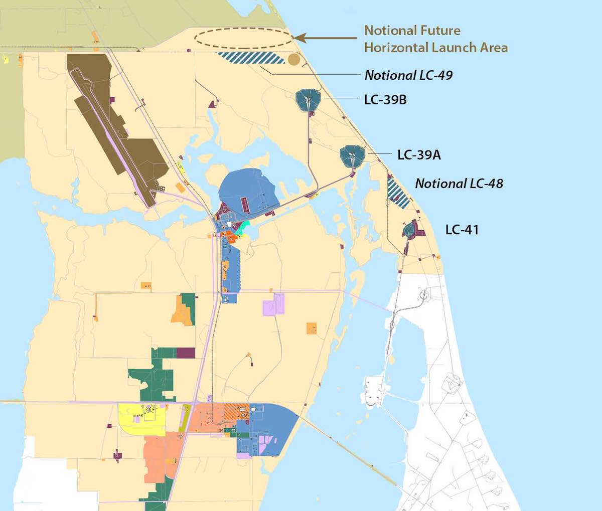 nasa lauch florida map