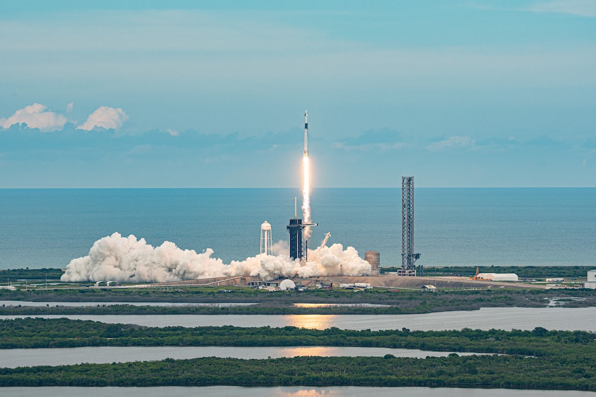 Two Americans, two Saudis launch on commercial astronaut mission