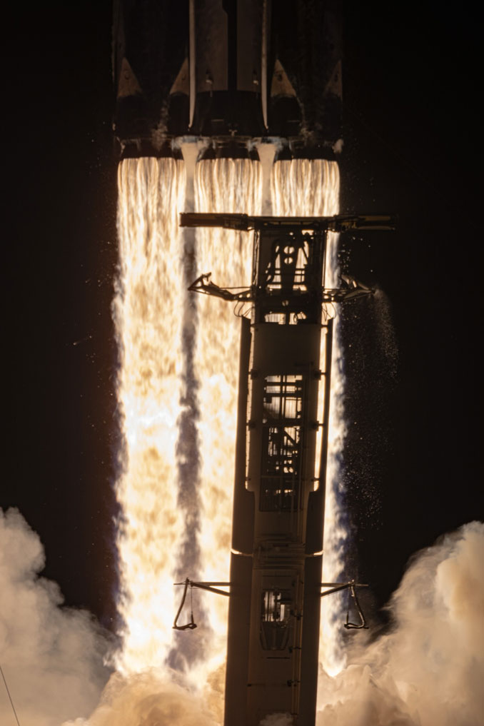 close up falcon 9 rocket