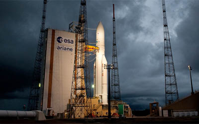 Spaceflight Now | Ariane Launch Report | Ariane 5 launches Arab and ...