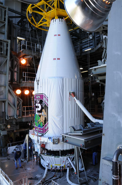 Spaceflight Now | Atlas Launch Report | WGS 2 readied for launch aboard ...