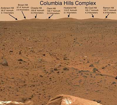 Spaceflight Now | Destination Mars | Martian hills dedicated to fallen ...