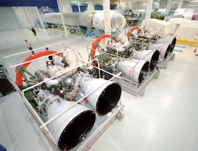 Three RD-180 engines