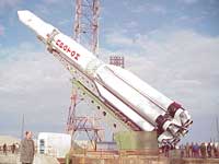 Erecting rocket