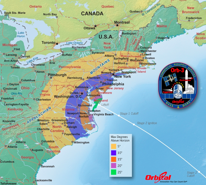 Rocket launch could dazzle U.S. East Coast – Spaceflight Now