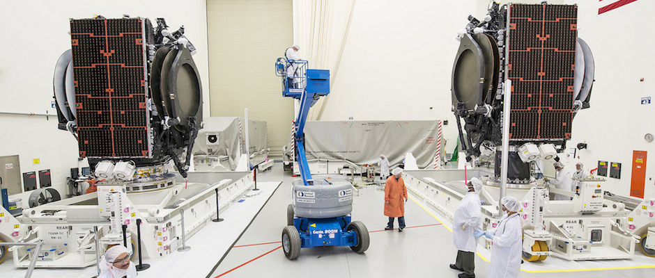 Photos: Satellites readied for tandem launch on Falcon 9