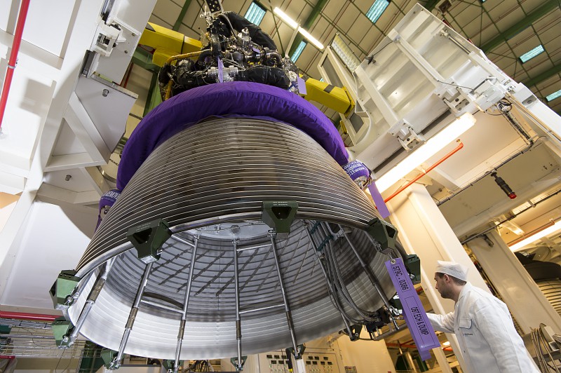 File photo of a Vulcain 2 engine destined for launch on an Ariane 5 rocket. Credit: Philippe Stroppa/Snecma/Safran