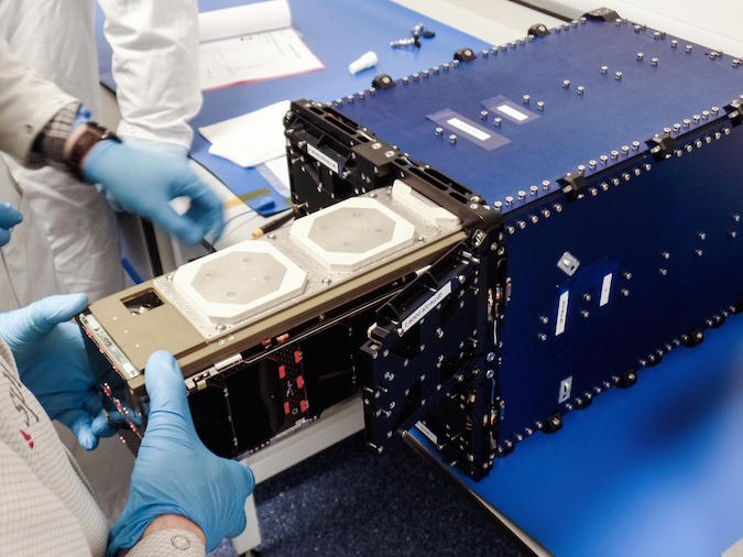 File photo of a Lemur 2 CubeSat loaded into its deployer before a previous mission. Credit: Spire