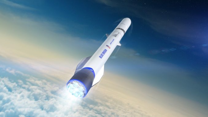 Artist's concept of Blue Origin's New Glenn rocket. Credit: Blue Origin