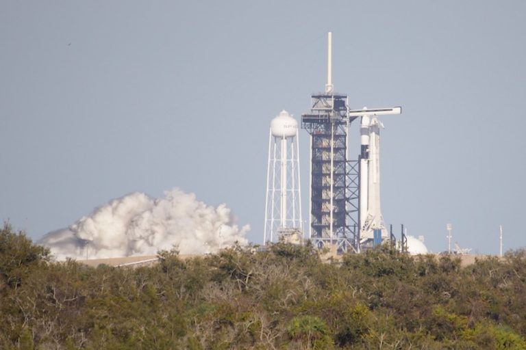 Falcon 9 rocket fires engines in key test ahead of Crew Dragon demo ...