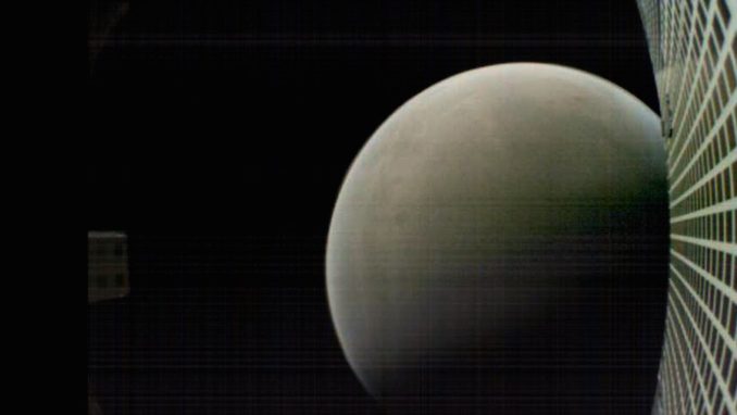 One of NASA's MarCO CubeSats captured this image of Mars on Nov. 26. Credit: NASA/JPL-Caltech