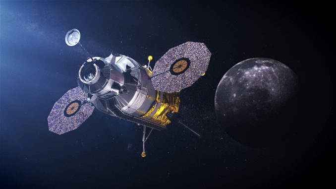 Artist's illustration of a multi-stage human-rated lunar lander. Credit: NASA