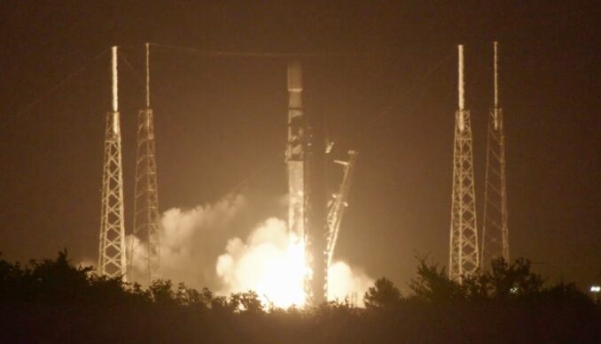 A Falcon 9 rocket lifts off from pad 40 at Cape Canaveral Space Force Station on the Starlink 8-5 mission on June 4, 2024. The mission coincided with the 14th anniversary of the first Falcon 9 launch in 2010. Image: Spaceflight Now