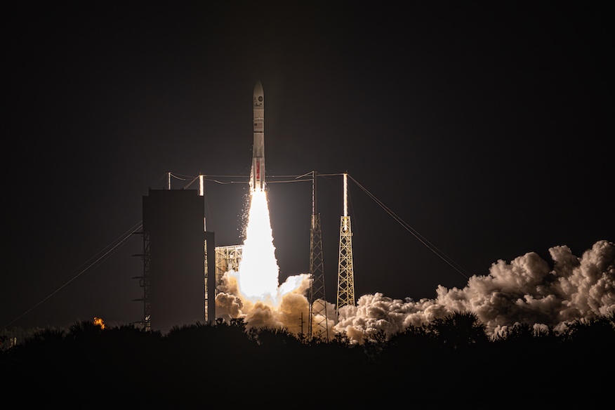 United Launch Alliance's Vulcan rocket roared off the pad at Space Launch Complex 41 to begin the USSF-106 mission for the U.S. Space Force. This was the first national security launch using a Vulcan rocket and the 101st national security mission for ULA. Image: Michael Cain/Spaceflight Now